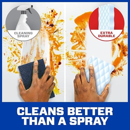 Mr. Clean Magic Eraser Sponge, All Purpose Cleaner, Cleaning Scrubber, Kitchen, Bathroom, Shower, Oven, Cleaning Supplies, Variety Pack with 1 Ultra Thick, 2 Ultra Foamy, & 3 Extra Durable, 6ct thumbnail 2