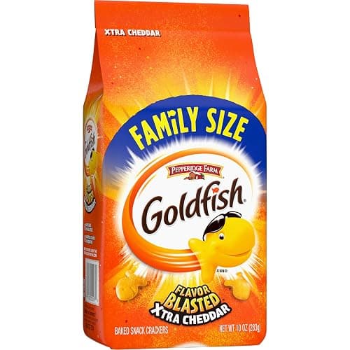 Goldfish Crackers, Flavor Blasted Xtra Cheddar Crackers, Family Size, 10 Oz Bag thumbnail 9