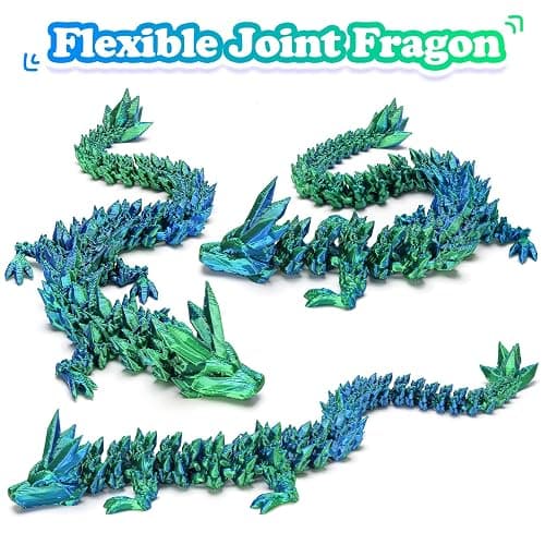 3D Printed Dragon with Surprise Egg,Surprise Dinosaur Eggs Fidget Toys for Kids, Birthdays, Halloween Christmas Decorations Gifts Indoor Outdoor for Girls Boys (Green) thumbnail 5