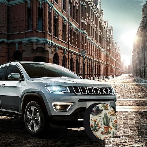 Cactus Garden Pattern Tire Covers Wheel Cover Protectors Waterproof Spare Tire Cover Universal Fit RV SUV Truck Trailer Accessories thumbnail 4