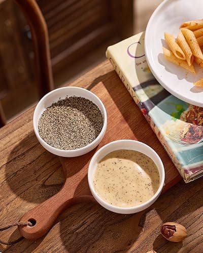 famiware Ceramic Soy Sauce Dish, 4oz Dipping Bowls Set of 6, White | Individual Dip Sauce Cups/Bowls/Dishes/Plates, Small Serving Bowls for Side Dishes, Condiments, Sushi, Appetizers, Dessert thumbnail 9