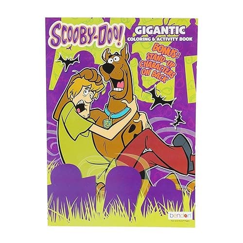 Scooby Doo Gigantic 192 Page Coloring Book with Bonus Stand-Up Characters on Back,Large. (Large) - Imagine Ink Mess Free