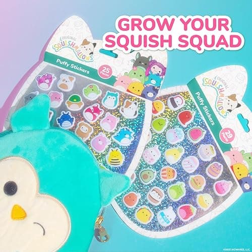 Original Squishmallows Squishy Stickers, Sticker Book of Your Favorite 'Mallows, Cute Stickers for Kids, Fun School Supplies, Classroom Prizes and Incentives, Cool Stuff for Gift Baskets thumbnail 7