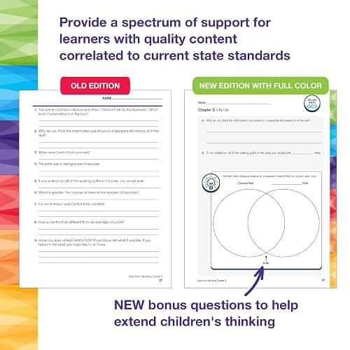 Spectrum Reading 3rd Grade Workbooks, Activity Book Covering Nonfiction and Fiction Passages, Story Structure, Identifying Main and Key Ideas, and more, Classroom or Homeschool Curriculum thumbnail 3