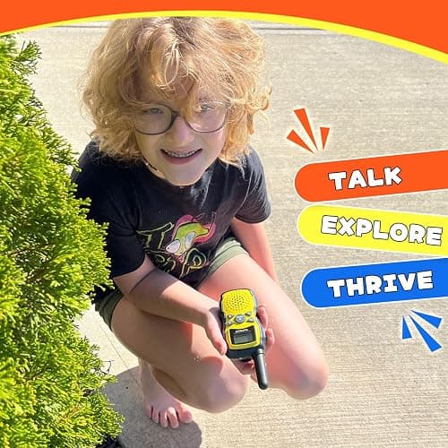 Wishouse Walkie Talkies Rechargeable for Kids Adults Long Range,Xmas Birthday Gift for Boys Girls 3 4 5 6 7 8 9 10 Year Old,Hiking Camping Gear Games Ideas Toys with Flashlight,VOX,Easy to Use 4 Pack thumbnail 8