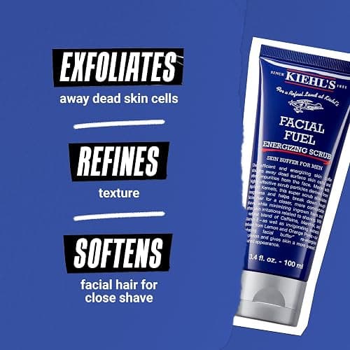 Kiehl's Facial Fuel Exfoliating Face Scrub, Facial Cleanser for Men, Smooths Skin & Removes Dead Skin, Dirt & Oil, Helps Soften Tough Facial Hair, with Caffeine, Menthol, Vitamin E & Citrus Extracts thumbnail 5