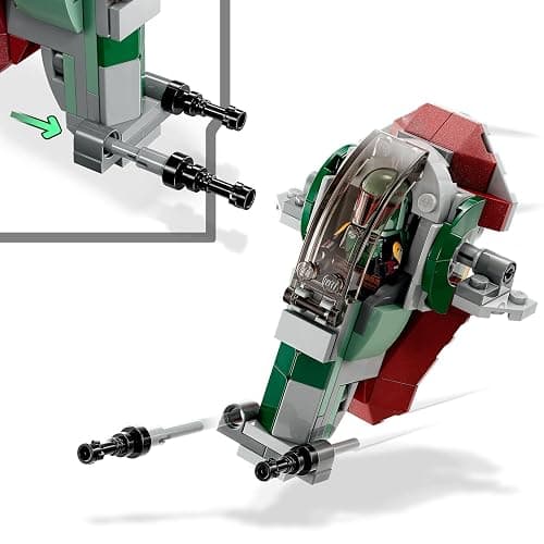 LEGO 75344 Star Wars Le Vaisseau de Boba Fett Microfighter, Jouet Véhicule avec Lanceurs et Ailes Ajustables, Figurines, Le Mandalorien, Enfants 6 Ans thumbnail 4