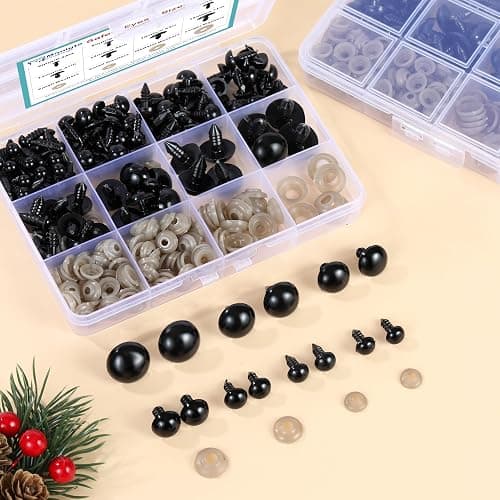 260PCS Plastic Safety Eyes with Washers, 6-18 mm, 8 Sizes Safety Eyes for Crochet Crafts, DIY Crafts, Stuffed Animals DIY Halloween Decorations thumbnail 5