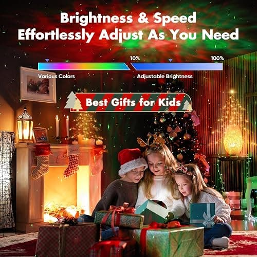 Northern Galaxy Light Aurora Projector with 33 Light Effects, Night Lights LED Star Projector for Bedroom Nebula Lamp, Remote Control, White Noises, Bluetooth Speaker for Parties Black thumbnail 7