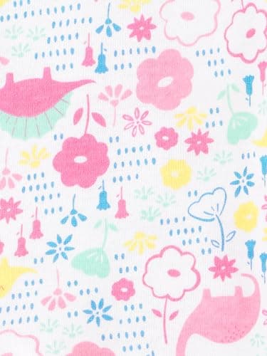 Simple Joys by Carter's Girls' 3-Pack Snug Fit Footed Cotton Pajamas thumbnail 5