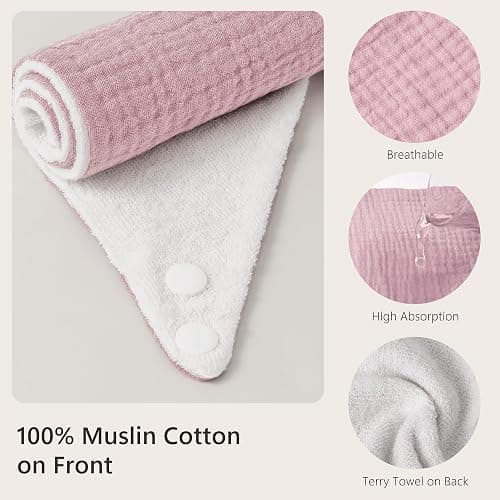 Bearmoss Muslin Baby Bibs 100% Cotton Baby Bandana Drool Bibs for Unisex Baby Girls Boys Drooling and Teething thumbnail 2