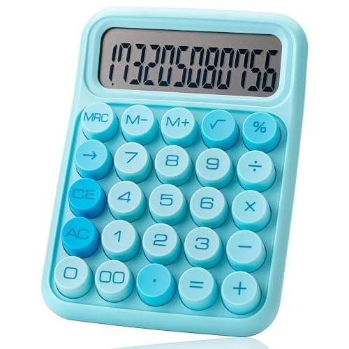 Mr. Pen- Mechanical Switch Calculator, 12 Digits, Large LCD Display, Blue Calculator Big Buttons - Image 1