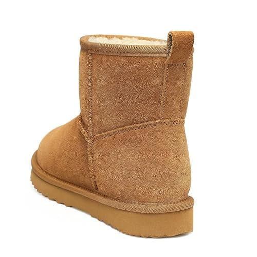 Litfun Genuine Suede Mini Boots for Women Winter Warm Fuzzy Boots Comfort Snow Boots with Fur Lined thumbnail 6