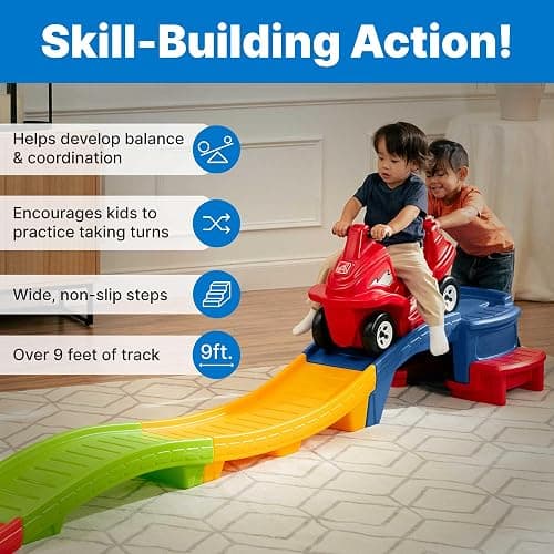 Step2 Up & Down Roller Coaster Toy for Kids, Ride On Push Car, Indoor/Outdoor Playset, Toddlers Ages 2 - 5 years old, Compact Storage, Max Weight 50 lb., Multicolor thumbnail 5