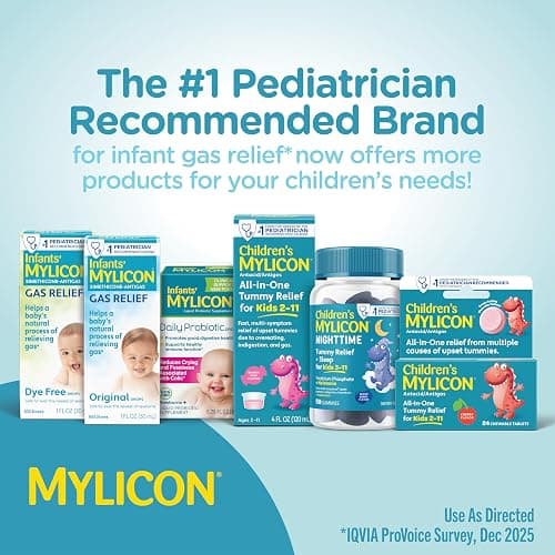 MYLICON Infants Gas Relief Drops for Infants and Babies, Dye Free Formula, 1 Fluid Ounce thumbnail 8