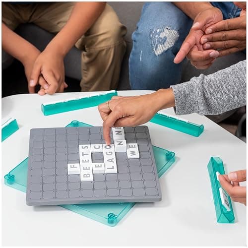 Spin Master Games, Upwords, Classic Word Game with Stackable Letter Tiles, Family Board Game, Crossword Activity, 1-4 Players, for Ages 8 & Up thumbnail 4