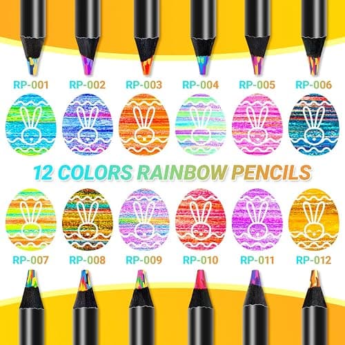 Yangmei Art Supplies 12 Rainbow Colored Pencils, Teen Girl Gifts Trendy Stuff, Arts and Crafts for Kids Ages 8-12, Gifts for 5-12 Year Old Girl, Party Favors for Kids 8-12, Stocking Stuffers thumbnail 3