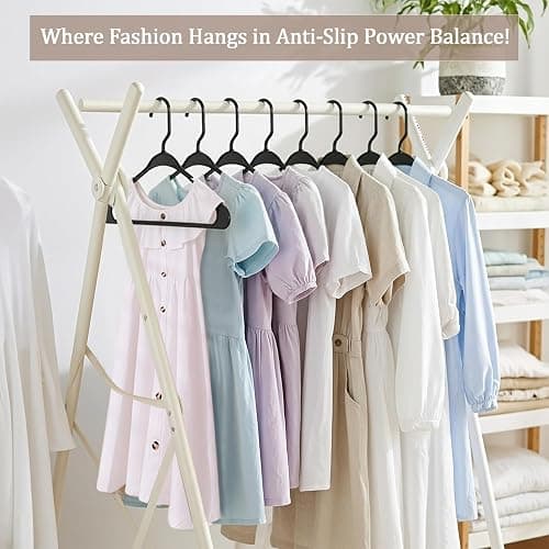 Utopia Home Plastic Hangers 50 Pack, Space-Saving Clothes Hangers with Non-Slip Shoulder Grooves for Strappy Clothes, Ideal for Home Closet Organization and Warddrobe Solutions (Black) thumbnail 7