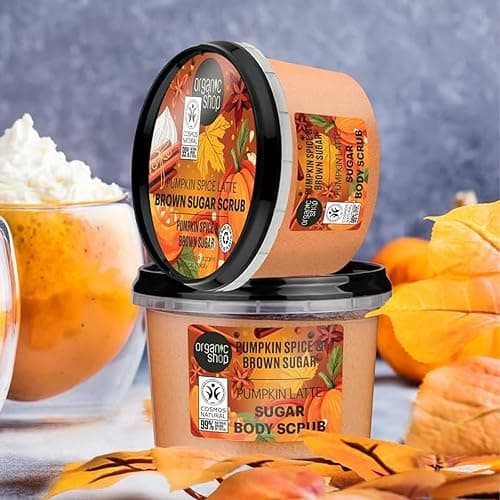 Organic Shop 250ml Body Scrub Pumpkin Spice Latte Brown Sugar thumbnail 6