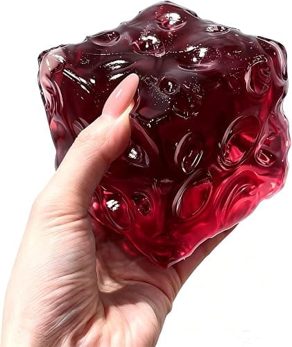 Red Wine Cheese Squishy, 7.5cm Large Size, Slow Rebound Jelly Texture, for Adults，Red - Image 1