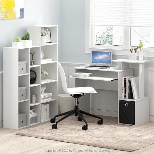 Furinno Luder Bookcase / Book / Storage , 7-Cube, White - White - 7-Cube thumbnail 8
