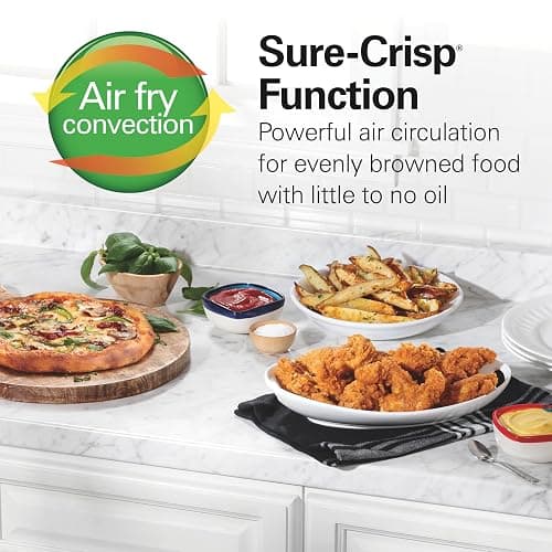 Hamilton Beach Sure-Crisp Air Fryer Toaster Oven Combo, Fits 9” Pizza, 4 Slice Capacity, Powerful Circulation, Auto Shutoff, Stainless Steel (31403) thumbnail 3