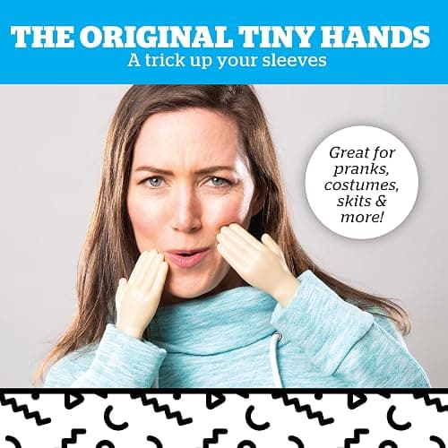 BigMouth Inc Tiny Hands Gag Gifts Baby Hands on a Stick - Fake Small Hands for Costumes and Pranks - Funny Stick Puppets - The Original Tiny Hands thumbnail 3