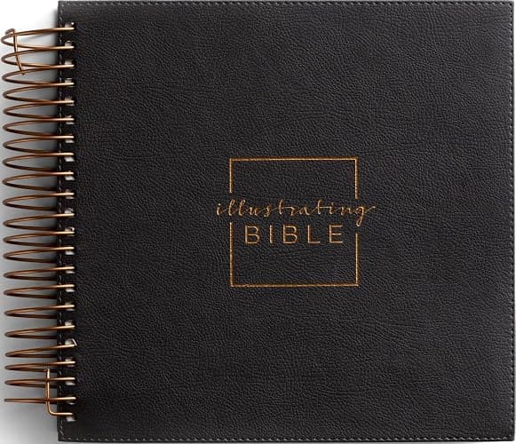 Illustrating Bible NIV - Spiral Bound Bible Journal, Dark Gray J3482 (8 Point Font) - Image 1