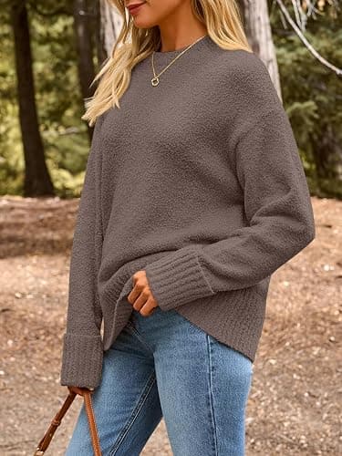 LILLUSORY Women's Oversized Sweaters Fuzzy Chunky Warm Pullover Sweater thumbnail 3