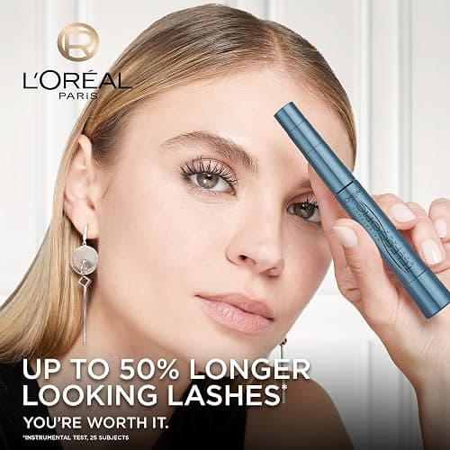 L'Oréal Paris Mascara, Telescopic Original Waterproof Mascara to Achieve Dramatic Lash Length, Smudge-Proof, Long-Wearing Formula for All-Day Wear, Black thumbnail 2