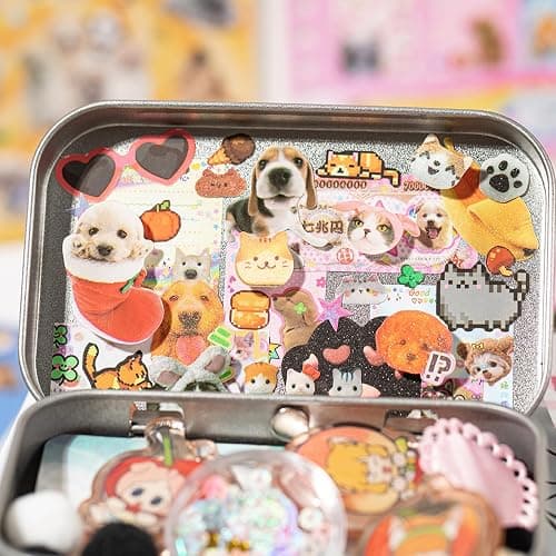 ZHIJIANHZ Dog Sticker Book with Meme Stickers 30 Pages Over 800 Die Cut Stickers with 3 Coating Types for Scrapbook Journal and Planner Sticker Album with Premium Art Paper and Cute Design thumbnail 5