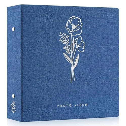 Lanpn Photo Album 4x6 600 Pockets Photos, Linen Cover Large Picture Albums Holds 600 Horizontal and Vertical Photos Blue - Image 1