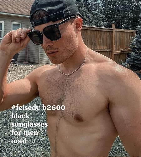 FEISEDY Oversized Polarized Sunglasses - UV400 Protection, Square Fashion Sun Glasses for Outdoor & Daily B2600 thumbnail 3