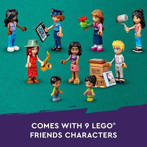 LEGO Friends Downtown Flower and Design Stores 41732 Building Set - Buildable Toy with Apartment, Shops, House, and Classic Characters, Model to Customize, Decorate, and Display for Ages 12+ thumbnail 4
