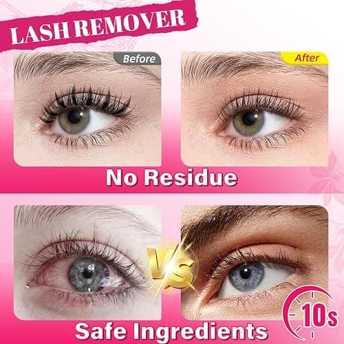 PRO LASHBEAUTY Lash Cluster Glue Clear Lash Glue Remover Kit Lash Bond and Seal Waterproof, Long Lasting 7 Days 10S Removal Eyelash Glue Remover No Residue(Clear Bond & Seal+Remover) thumbnail 5