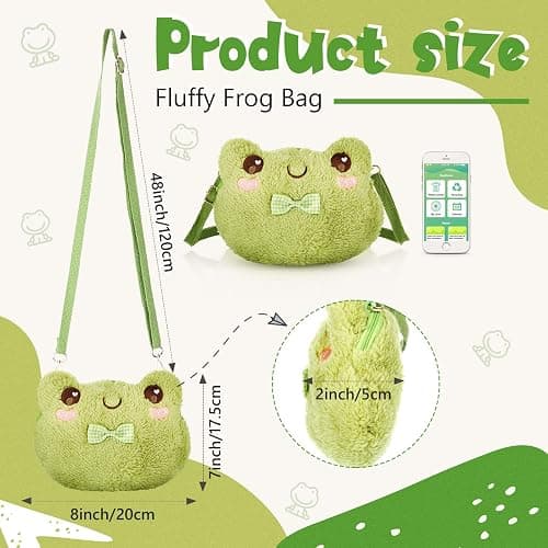 Mixweer Crossbody Bag Cute Plush Purse Backpack Kawaii Wallet Girls Cartoon Animal Lolita Bag with Chain Strap thumbnail 6