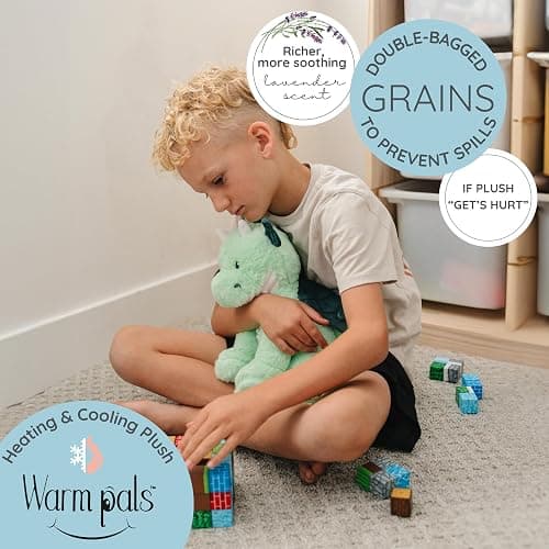 1i4 Group Daniel Dragon - Microwavable & Weighted Plush Stuffed Animal - Heated Plushie for Warmth - Cute, Soft, Cozy Toy for Adults & Children (Boys, Girls, & Toddlers) by Warm Pals thumbnail 3