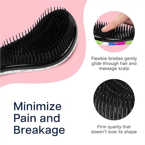 Crave Naturals Color Your Own Small Kids Hair Brush, 2pk - Arts & Crafts, Mini Detangler for Toddlers - Activities for Children 4-8 (Wavy/Mosaic) thumbnail 7
