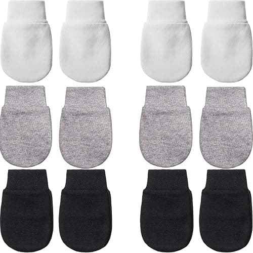 Geyoga 6 Pairs Newborn Baby Mittens No Scratch Gloves Infant Toddler Anti Scratch Essentials Unisex for 3-9 Months Girls Boys - Image 1