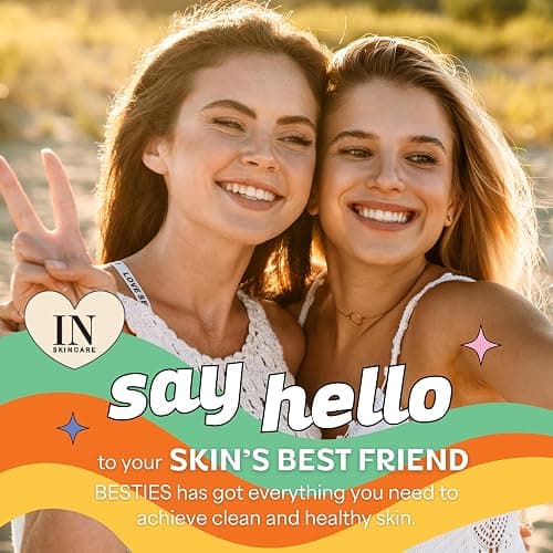 InstaNatural BESTIES BFF Four Step Teen Skincare Kit | Simple Skincare for Healthy Skin (Cleanser, Toner, Serum & Gel Moisturizer for All Skin Types) (BFF Four Step Kit, Fresh Citrus) thumbnail 2