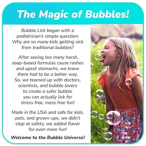 Bubble Lick Peanut Butter and Maple Bacon Flavored Bubbles 4 Pack USA Made for Dogs Groomers Daycare thumbnail 8