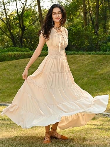Zhitunemi Renaissance Costume Women Dress: Medieval Costumes for Women Renaissance Dresses - Peasant Cottagecore Theme Party thumbnail 6