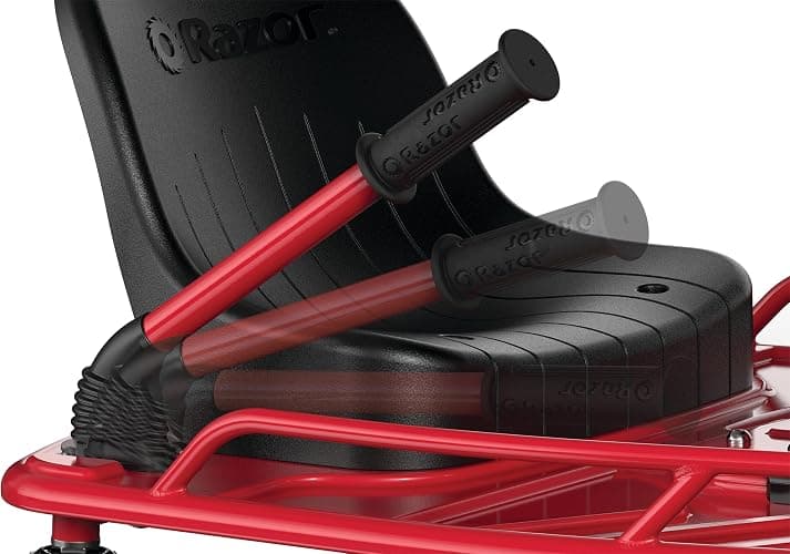 Razor Crazy Cart - 24V Electric Drifting Go Kart - Variable Speed, Up to 12 mph, Drift Bar for Controlled Drifts, One Size, Black/Red thumbnail 5