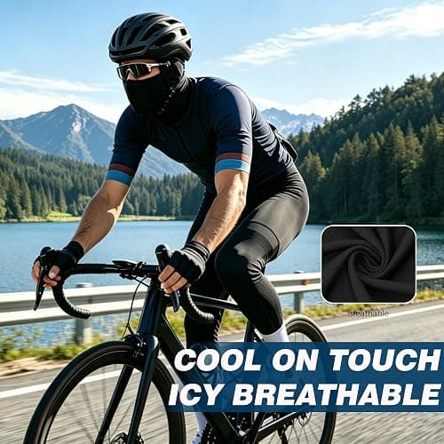 KECOKEHO 2 Pack UV Balaclava with Glasses Holes, Summer Cooling Ice Silk Breathable Full Face Mask for Motorcycle Cycling thumbnail 3