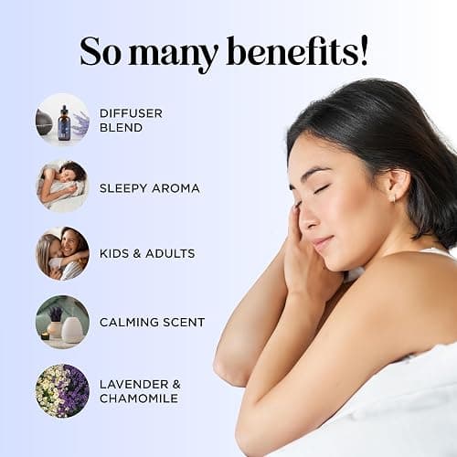 Sleep Essential Oil Blend for Diffuser - Dream Essential Oils for Diffusers Aromatherapy and Relaxation with Clary Sage Ylang-Ylang Roman Chamomile and Lavender for Sleep Time Support (2 Fl Oz) thumbnail 2