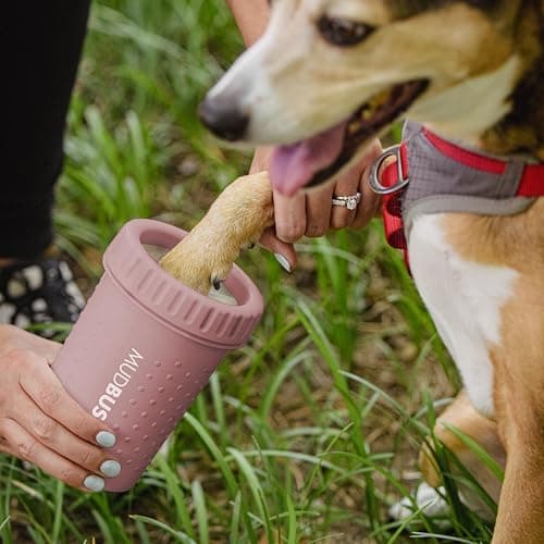 Dexas MudBuster Medium Dog Paw Cleaner, Blush, Fits 1.5"-2.5" Wide Paws, Gentle Silicone Bristles for Quick, Easy Cleaning thumbnail 6