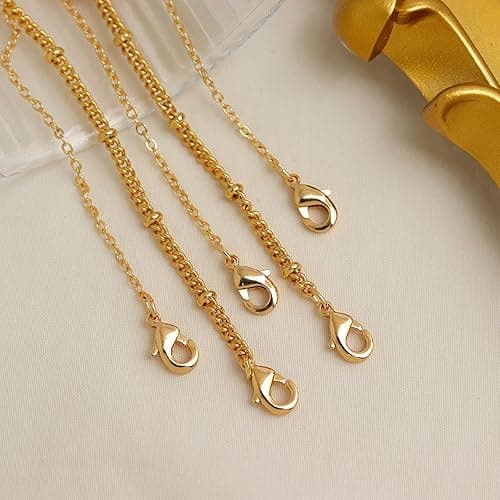 Jean Beau Gold Stone Pendant Necklaces for Women, Chunky Gemstone Dangle Necklace Wedding Prom Fashion Jewelry Gift thumbnail 8