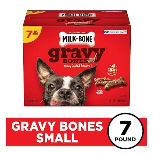 Milk-Bone Gravy Bones Dog Treats with 4 Savory Meat Flavors Coated in Gravy, 7 Pound thumbnail 2