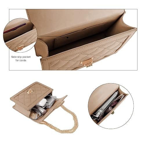 SG SUGU Small Quilted Crossbody Bag, Trendy Designer Mini Shoulder Bag, Phone Wallet Purse for Women thumbnail 4