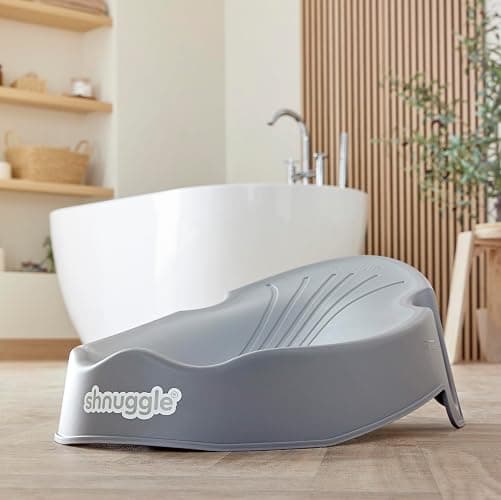 Shnuggle | Newborn Baby Bath Support | Ergonomic Soft-Touch Seat | Lightweight Non-Slip Base | Compact | Perfect for Babies up to 6 Months thumbnail 2